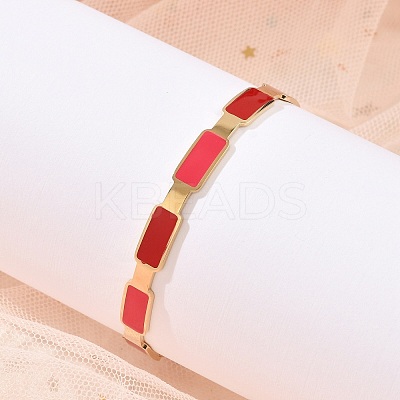 304 Stainless Steel Cuff Bangles for Women BJEW-Z087-10G-1