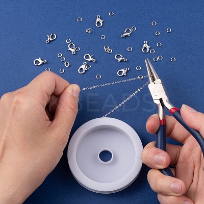 DIY 3m Brass Cable Chain Jewelry Making Kit DIY-YW0005-75P-1