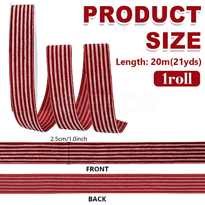 10 Yards Single Face Velvet Ribbons SRIB-PH0001-68B-1
