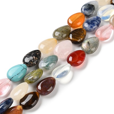 Natural and Synthetic Mixed Stone Beads Strands G-K357-A11-01-1