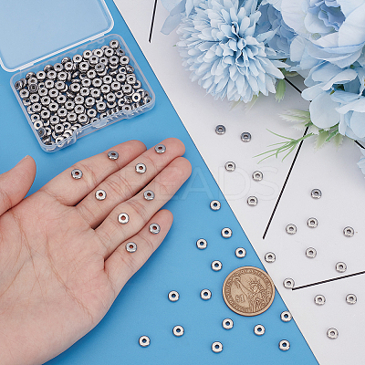 200Pcs 304 Stainless Steel Spacer Beads STAS-UN0061-72-1