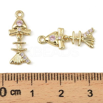 Brass Micro Pave Cubic Zirconia Pendants LS-KK-C107-16G-1
