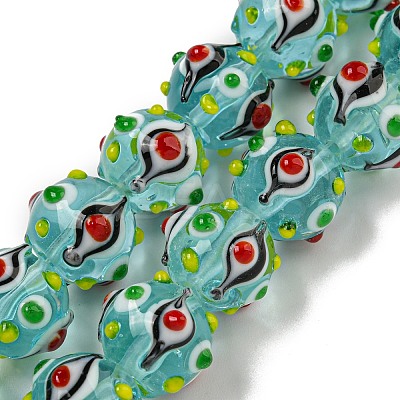 Handmade Lampwork Beads Strands LAMP-N025-05C-1