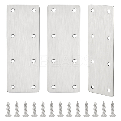 6Pcs 8-Hole 201 Stainless Steel Bracket STAS-GA0001-52-1