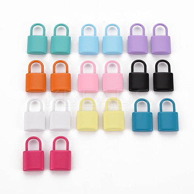 Spray Painted Alloy Pendants PALLOY-Q433-031-RS-1
