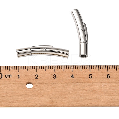 Tarnish Resistant Smooth Surface 304 Stainless Steel Bayonet Clasps STAS-N002-02-3mm-1