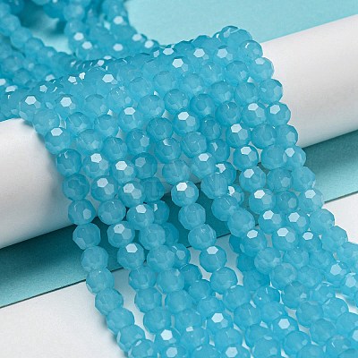 Imitation Jade Glass Beads Stands EGLA-A035-J6mm-D04-1