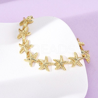 Brass Link Bracelets for Women BJEW-H209-01G-1
