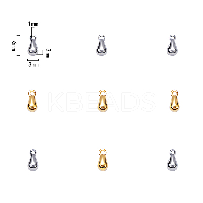 20Pcs 2 Colors 304 Stainless Steel Charms STAS-CJ0001-149-1