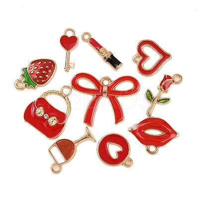 Alloy Enamel Pendants ENAM-FP0002-24-1