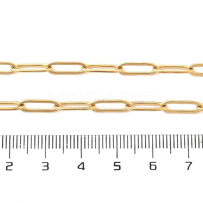 Ion Plating(IP) 304 Stainless Steel Paperclip Chain Necklace NJEW-D045-14G-1