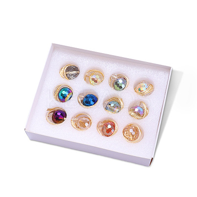 Glass Ball Pendant Decoration DJEW-PW0019-03A-1