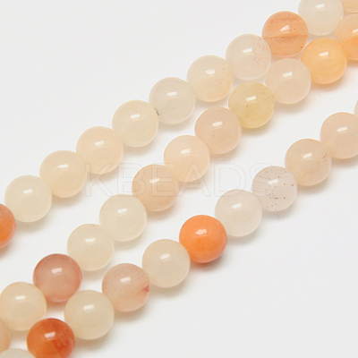 Natural Pink Aventurine Beads Strands X-G-G509-4mm-01-1
