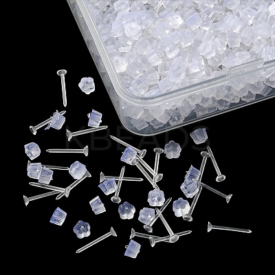 500Pcs Plastic Stud Earring Findings KY-YW0001-28-1