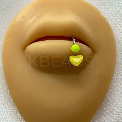 316L Surgical Stainless Steel with Acrylic Lip Rings FS-WG019E1-12-1