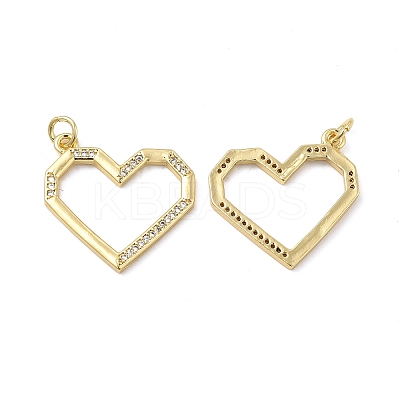 Brass Micro Pave Cubic Zirconia Pendants KK-E068-VB182-1