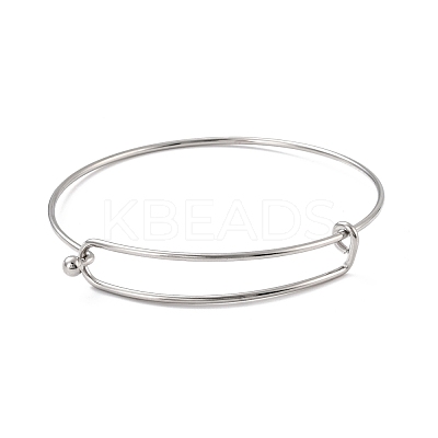 Non-Tarnish 304 Stainless Steel Expandable Bangle for Girl Women BJEW-C003-01P-1