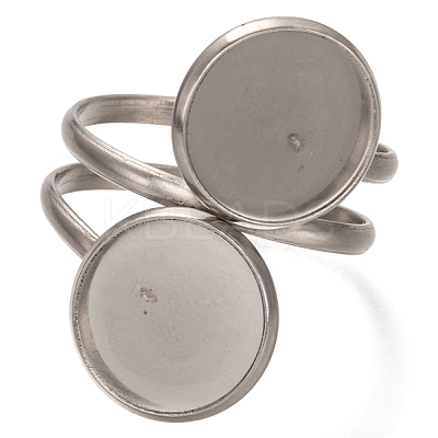 Non-Tarnish 304 Stainless Steel Pad Ring Settings STAS-P262-01P-1