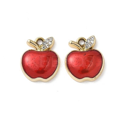 Alloy Enamel Rhinestone Pendants FIND-L024-16G-1