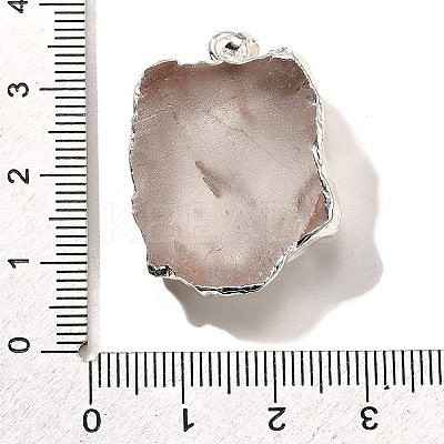 Raw Rough Natural Dyed Quartz Crystal Pendants G-G895-05S-01-1