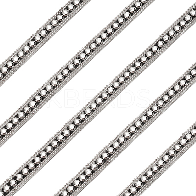 2.5 Yards Stainless Steel Rivet Studed Cord with Adhesive Back OCOR-FG0002-34A-1