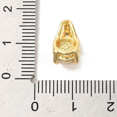 Brass Micro Pave Clear Cubic Zirconia Pendants LS-KK-M278-06G-1