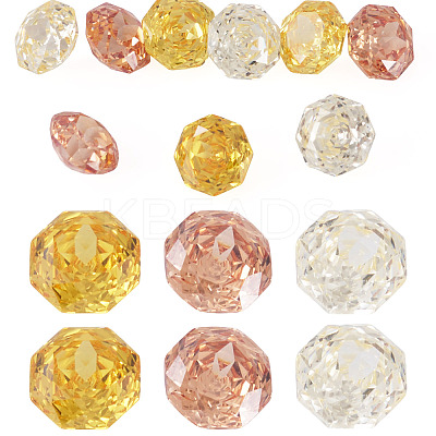 9Pcs 3 Colors Cubic Zirconia Cabochons ZIRC-TA0001-30B-1