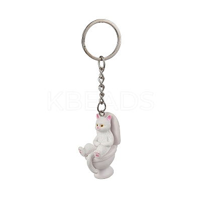 Alloy with PVC Plastic Cute Keychain KEYC-Z006-02P-B-1