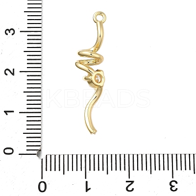 Brass with Cubic Zirconia Pendants LS-KK-Q048-02G-1