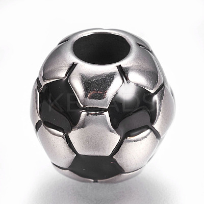 304 Stainless Steel European Beads STAS-O101-03P-14-1