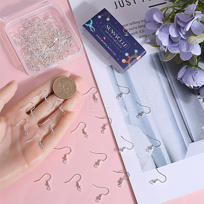 100Pcs 304 Stainless Steel Earring Hooks STAS-SC0006-40-1