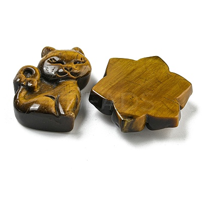 Natural Tiger Eye Carved Cabochons G-U006-02-1