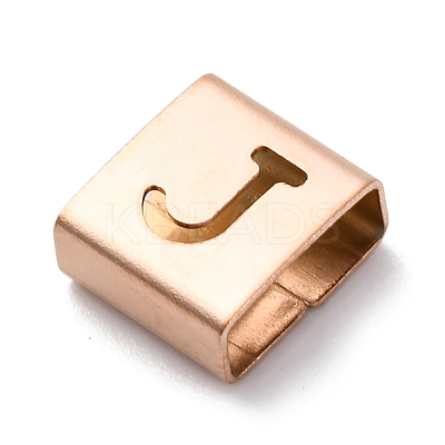 Ion Plating(IP) 304 Stainless Steel Square Slide Charms STAS-L132-11J-RG-1
