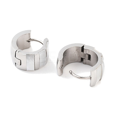 304 Stainless Steel Hoop Earrings EJEW-C096-28C-P-1
