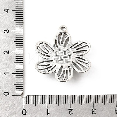 Tibetan Style Alloy & Acrylic Pendants FIND-B058-04AS-01-1