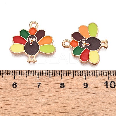 Thanksgiving Day Theme Alloy Enamel Pendants ENAM-T020-35B-1