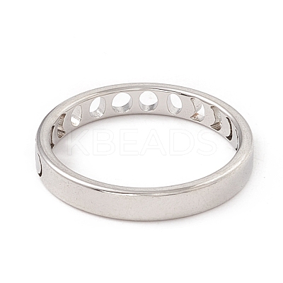 Non-Tarnish 201 Stainless Steel Moon Phase Finger Ring for Women RJEW-A006-03P-1