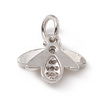 Brass Micro Pave Cubic Zirconia Charms ZIRC-F132-40P-1