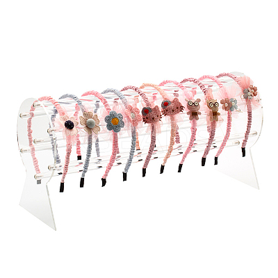 Acrylic Headband Organizers Display Stand OHAR-PW0001-134A-1