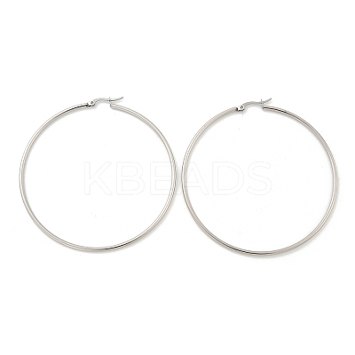 Tarnish Resistant 304 Stainless Steel Big Hoop Earrings X-EJEW-F105-01P-1