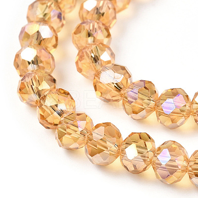 Electroplate Glass Beads Strands EGLA-A034-T6mm-B23-1