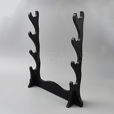 4-Tier MDF Board Sword Katana Holder Stands ODIS-WH0017-219A-1