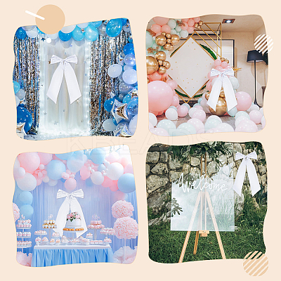 Polyester Big Bowknot for Christmas Decoration HJEW-WH0063-006B-1