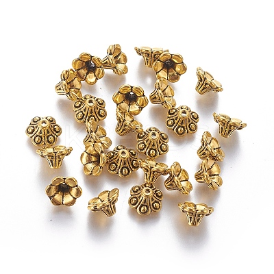 Tibetan Style Bell Filigree Bead Caps LS-TIBE-A23845-AG-FF-1