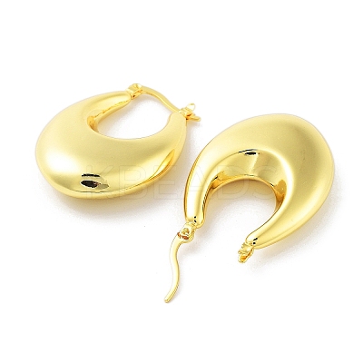 Real 18K Gold Plated Brass Hoop Earrings KK-R150-01A-1