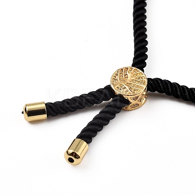 Adjustable Nylon Twisted Cord Slider Bracelets Sets BJEW-JB05322-1