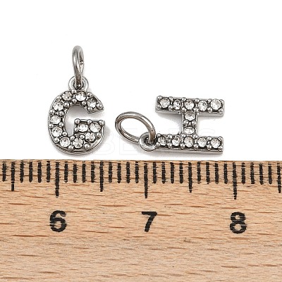 304 Stainless Steel Rhinestone Pendants STAS-B108-03P-A-1