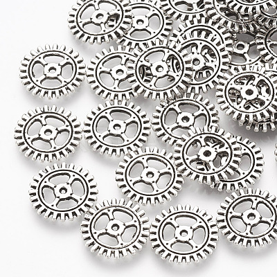 Tibetan Style Alloy Steampunk Charms TIBEP-R348-70AS-NR-1
