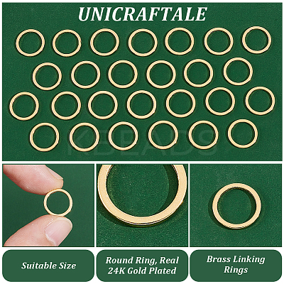 Brass Linking Rings KK-UN0002-96A-1