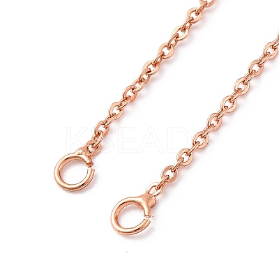 Brass Cable Chain Necklace Making NJEW-D302-78RG-1